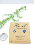 Gemstone Round Studs - Multiple Crystals available (stainless steel or plastic post) - Ameli Jewellery Studio