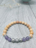 Sandalwood with Various Gemstone Affirmation Bracelets -