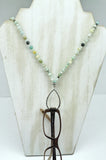 Amazonite Eyeglass Harmony Necklace -Silver - Ameli Jewellery Studio