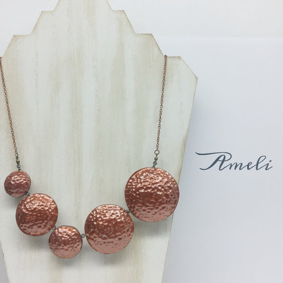 Bubble Necklace in Metallic Effect Bronze - Ameli Jewellery Studio
