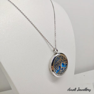 Tree of Life (Heart in the Roots)- Aromatherapy Locket Diffuser Long Necklace - Ameli Jewellery Studio
