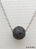Stainless Steel Lava Rock Diffuser  Bijou Necklace - Ameli Jewellery Studio