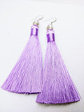 Tassel Dangly Earrings in Lilac - Ameli Jewellery Studio