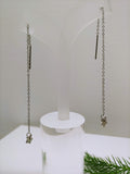 Tiny Star Stainless Steel Dangle Pull Through Chain (Threader Earrings) - Ameli Jewellery Studio