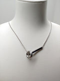 Ringette Style (ring and 1 inch bar) Stainless Steel 18 or 16 inch Necklace - Ameli Jewellery Studio