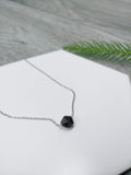 Bijou Gemstone Solitaire Pendant Gemstone on Stainless Steel 16 Inch Necklace - Ameli Jewellery Studio