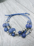 Lapis Lazuli Three-Tier Bracelet