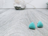 Gemstone Geometric Triangle Stud Earrings - Multiple Crystals available, [Product_type] - Ameli Jewellery Studio