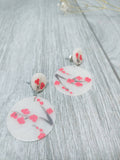 Hand- Painted Cherry Blossom Earrings