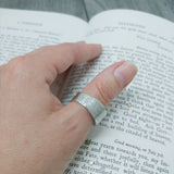 Fine Silver Sage Leaf Ring Size 9.