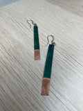 Copper Patina (Vertigris) Dangle Drop Earrings