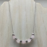 Rose Quartz Half Moon Necklace - Ameli Jewellery Studio