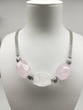 Faceted Rose Quartz Matinee Necklace - Ameli Jewellery Studio