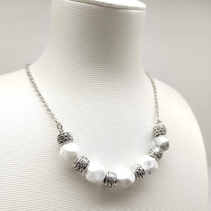 Howlite Half Moon Necklace - Ameli Jewellery Studio