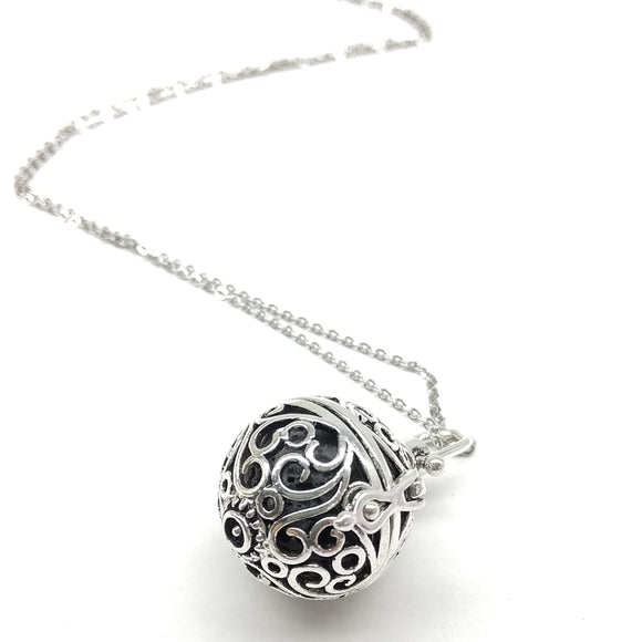 Aromatherapy Ball Diffuser Long Necklace (Bubble Swirl) - Ameli Jewellery Studio