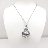 Aromatherapy Ball Diffuser Long Necklace (Heart Swirl) - Ameli Jewellery Studio
