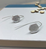 Keshi Pearl Hexagonal Sterling Silver Earrings