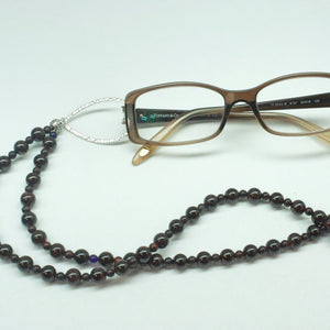 Garnet and Jasper Eyeglass Energy Necklace - Ameli Jewellery Studio